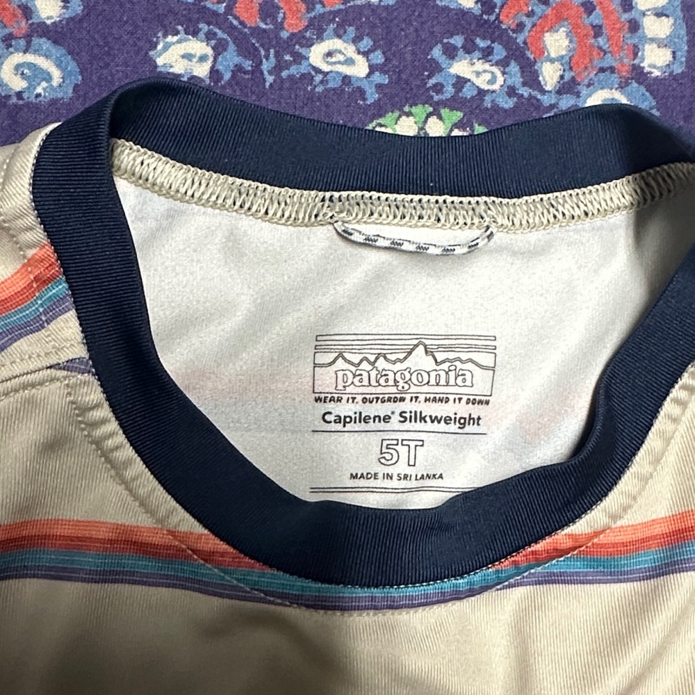 Patagonia Kids' Capilene Silkweight Striped Tee